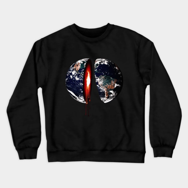 Earth Split Crewneck Sweatshirt by bobyberto